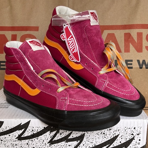 Vans Og Sk8-Hi Lx Heiry Suede Cerise/Apricot WMNS - Picture 5 of 16